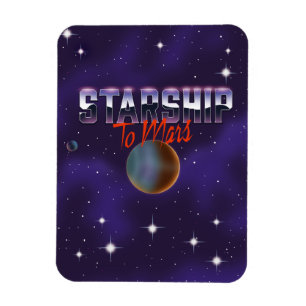 Starship in Mars Magnet