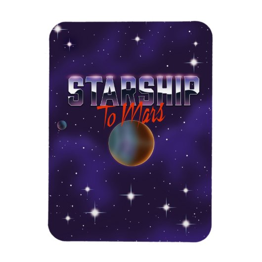 Starship in Mars Magnet (Vertikal)