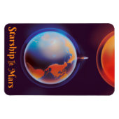 Starship in Mars Magnet (Horizontal)