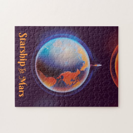 Starship in Mars Puzzle (Horizontal)