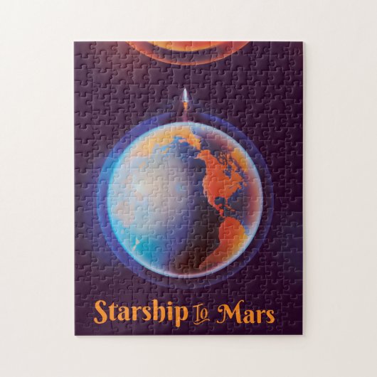 Starship in Mars Puzzle (Vertikal)