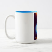 Starship in Mars Zweifarbige Tasse (Links)