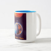 Starship in Mars Zweifarbige Tasse (VorderseiteRechts)