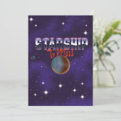 Starship to Mars Magnet Einladung (Stehend Vorderseite)