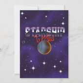 Starship to Mars Magnet Einladung (Rückseite)