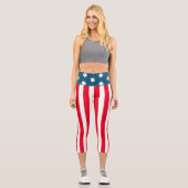 Starspangled Banner Capri Leggings (Vorderseite)