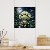 Starstruck AI Fantasy Digital Art Print Frog Poster (Küche)