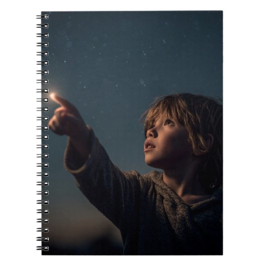 Starstruck Child Night Wonder Notebook Notizblock (Vorderseite)