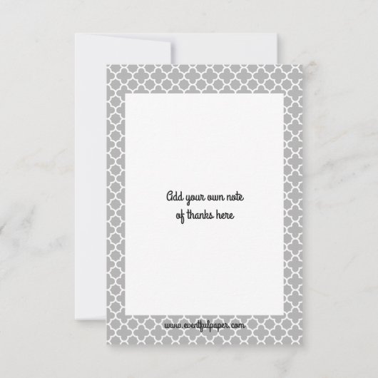 Starstruck Script Foto - 3x5 Hochzeit Vielen Dank Dankeskarte (Rückseite)