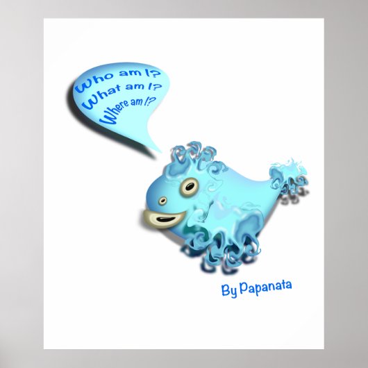 Starstrumpf, Comic, Aufkleber, wer bin i, was bin Poster (Vorne)