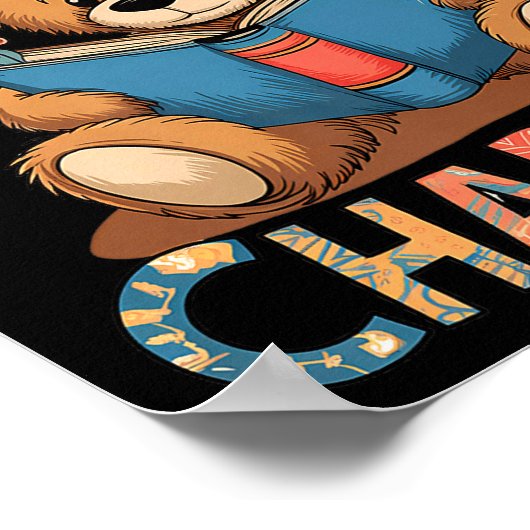 Start A New Chapter 2024 Cute Bear Adorable Teddy Poster (Ecke)