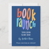 Start der Buchveröffentlichung Modernes Party Einladung (Vorderseite)