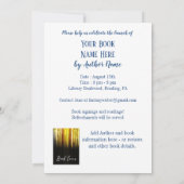 Start der Buchveröffentlichung Modernes Party Einladung (Rückseite)