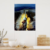 Start der ersten Männer zum Mond - Apollo 11 Poster (Küche)