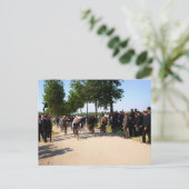 Start der ersten Tour de France Circa 1903 Farbe Postkarte (Stehend Vorderseite)