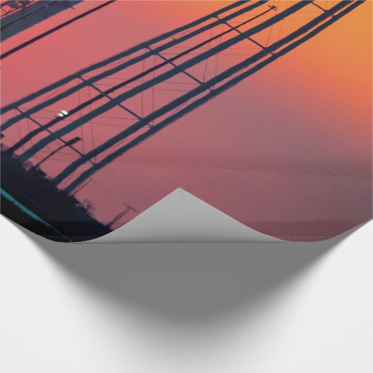 Start der NASA Antares Rocket Sunrise Geschenkpapier (Ecke)