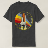 Start der NASA-Shuttle in Regenbogen T-Shirt (Design vorne)