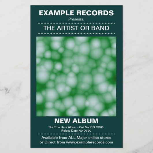 Start der neuen Albumreihe - Dunkelgrün Flyer (Vorne)