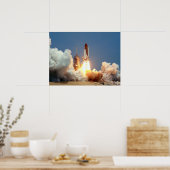 Start der Raumfähre "Challenger" (STS-51B) Poster (Küche)