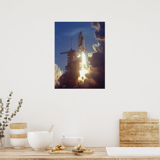 Start der Raumfähre Columbia (STS-1) Poster (Küche)