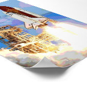 Start der Raumfähre Poster (Ecke)