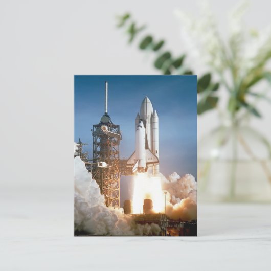 Start der Sapce Shuttle Postkarte (Stehend Vorderseite)