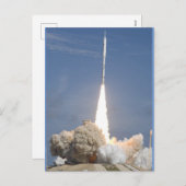 Start der Space-Rakete, explodieren Feiertagspostkarte (Vorne/Hinten)