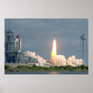 Start der Space Shuttle Discovery (STS-31) Poster