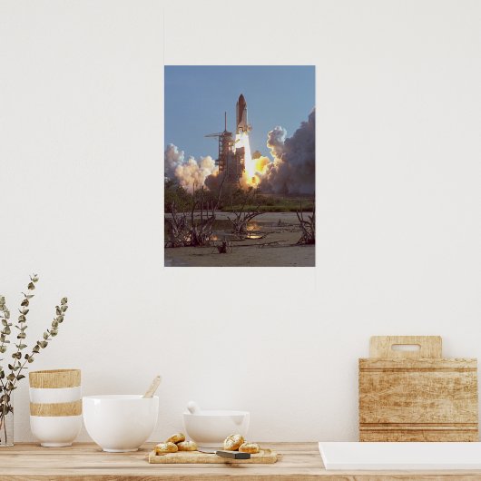 Start der Space Shuttle Discovery (STS-41D) Poster (Küche)