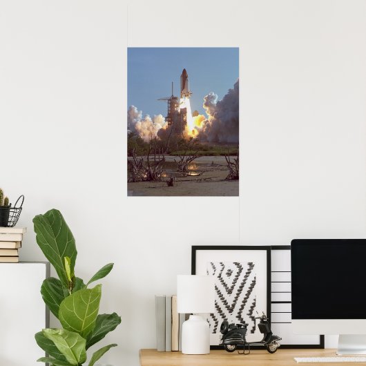 Start der Space Shuttle Discovery (STS-41D) Poster (Heimbüro)