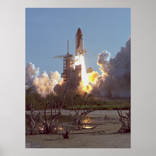 Start der Space Shuttle Discovery (STS-41D) Poster (Vorne)