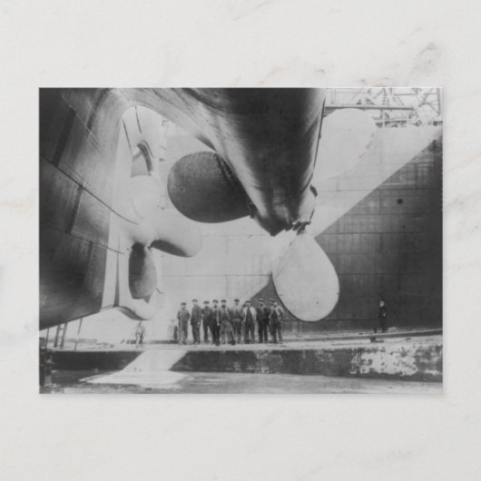 Start der Titanic Postkarte (Vorderseite)