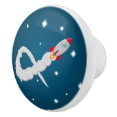 Start der Weltraumrakete im Weltraum Keramikknauf (Rechts)