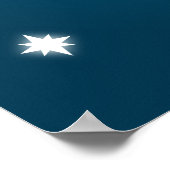 Start der Weltraumrakete im Weltraum Poster (Ecke)