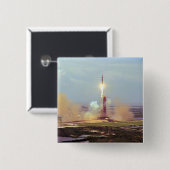 Start des Apollo Soyuz Testprojekts Saturn IB Button (Vorne & Hinten)