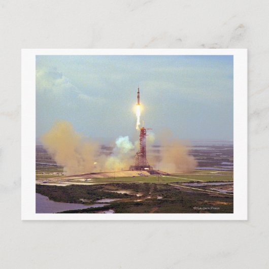 Start des Apollo Soyuz Testprojekts Saturn IB Postkarte (Vorderseite)
