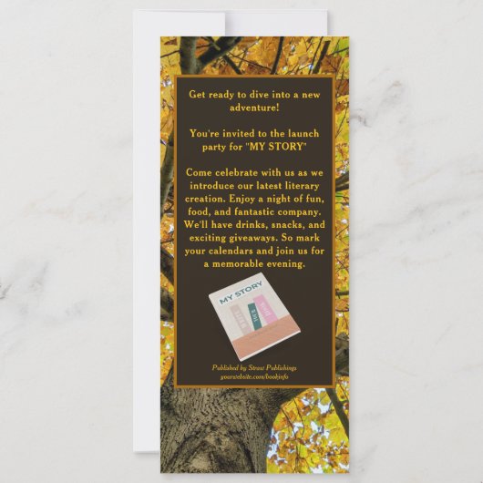 Start des Autumn Vibes Nature Book Save the Date Einladung (Rückseite)