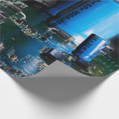 Start des Dragon Watching Space Shuttle Geschenkpapier (Ecke)