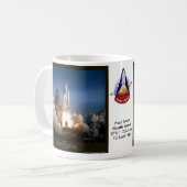 Start des ersten Space Shuttles STS-1 Columbia Kaffeetasse (Vorderseite Links)