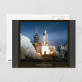 Start des ersten Space Shuttles STS-1 Columbia Postkarte (Vorne/Hinten)