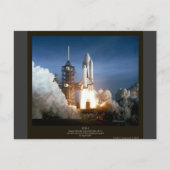 Start des ersten Space Shuttles STS-1 Columbia Postkarte (Vorderseite)