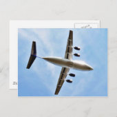 Start des Flugzeuges Postkarte (Vorne/Hinten)