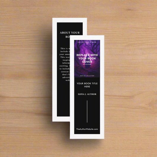 Start des modernen Lesezeichen Author Writer Book Mini Visitenkarte