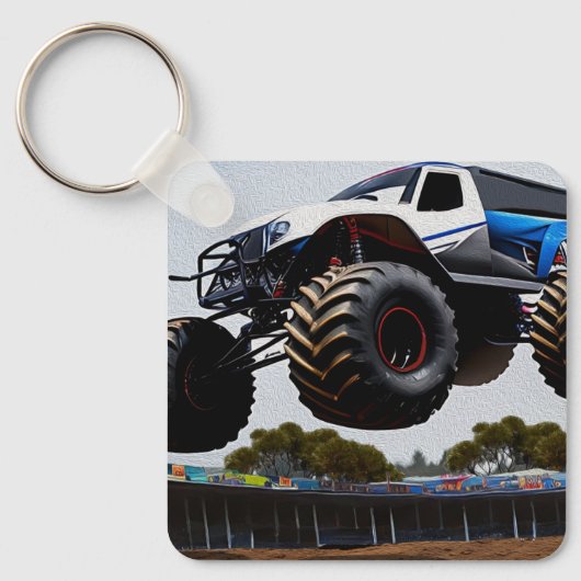 Start des Monster-Trucks, Keyring Schlüsselanhänger (Vorderseite)