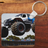 Start des Monster-Trucks, Keyring Schlüsselanhänger (Rückseite)