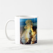 Start des Raumfahrzeugs Apollo 11 Saturn V Kaffeetasse (Links)