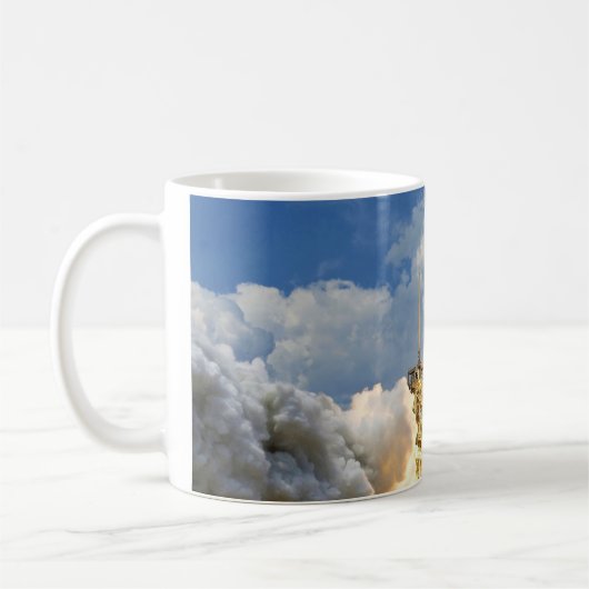 Start des Space Shuttle Atlantis Kaffeetasse (Links)