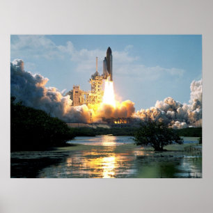 Start des Space Shuttle Atlantis (STS-110) Poster