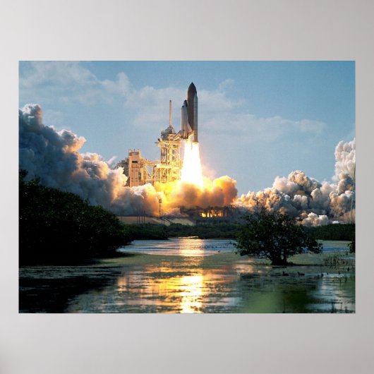 Start des Space Shuttle Atlantis (STS-110) Poster (Vorne)