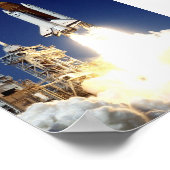 Start des Space Shuttle Columbia (STS-52) Poster (Ecke)
